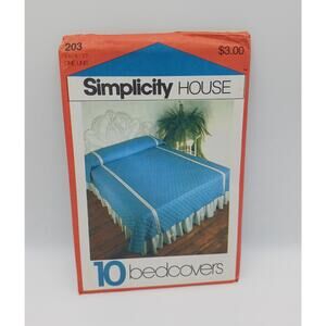 Vtg 1981 Simplicity House 206 10 Bedcovers Bedspreads Blankets Sewing Pattern